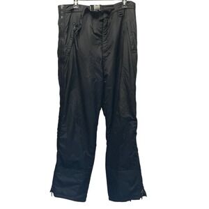 BLACKBEAR Men's XL Black Snow Insulated Lined‎ Active Ski Straight/Boot Pants